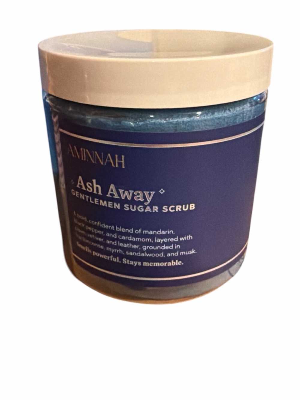 AMINNAH Ash Away Gentlemen Sugar Scrub - Blue